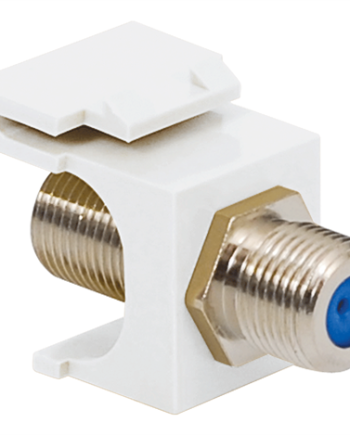 ICC IC107B9FWH Nickel Plated F-Type Coupler, 3 GHz, White