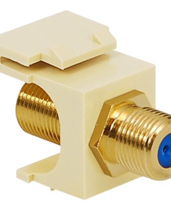 ICC IC107B9GAL Gold Plated F-Type Coupler, 3 GHz, Almond