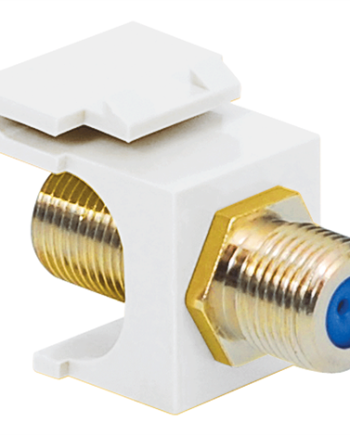 ICC IC107B9GWH Gold Plated F-Type Coupler, 3 GHz, White