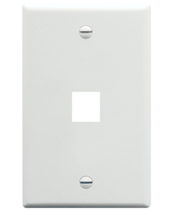 ICC IC107LF1WH Faceplate, Oversized, 1-Port, White
