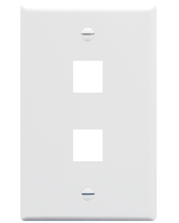ICC IC107LF2WH Faceplate, Oversized, 2-Port, White