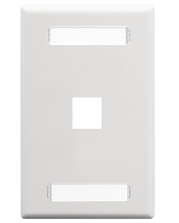 ICC IC107S01WH Faceplate, ID, 1-Gang, 1-Port, White