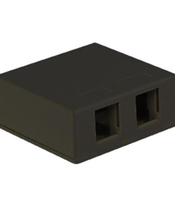 ICC IC107SB2BK 2-Port Surface Mount Box, Black
