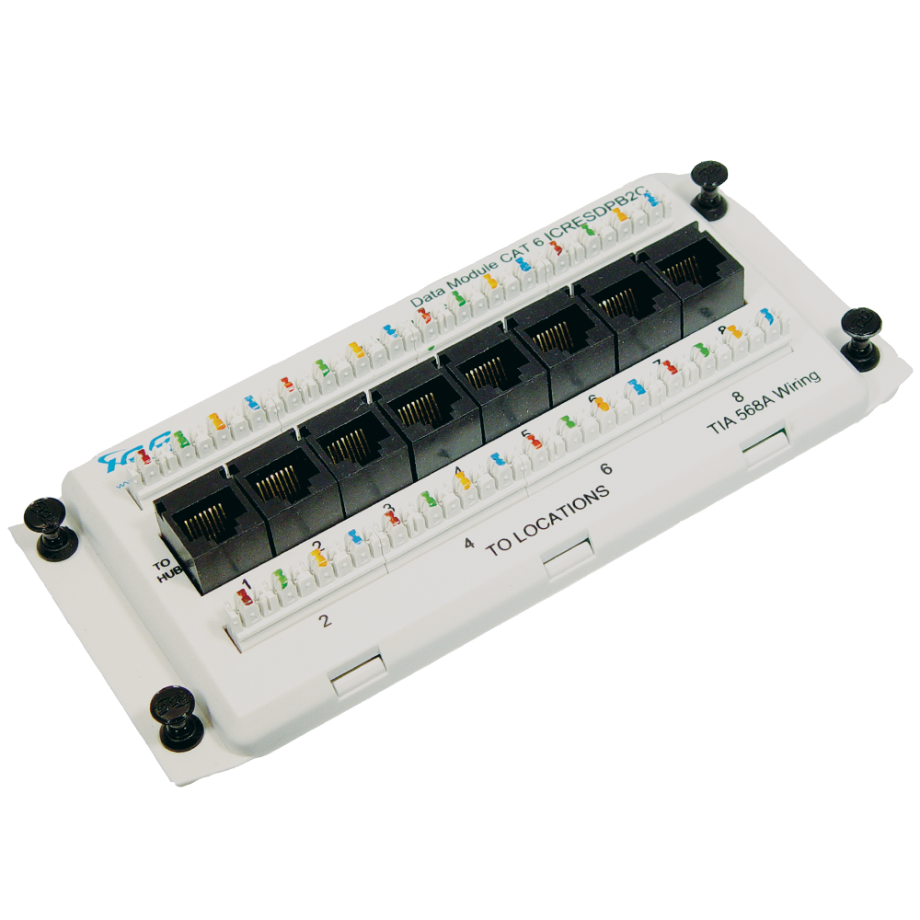 ICC ICRESDPB2C Deluxe Series, Cat 6 Data 8-Port