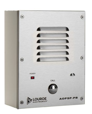 Louroe Electronics AOP-SP-PB Speakerphone with Pushbutton, Flush or