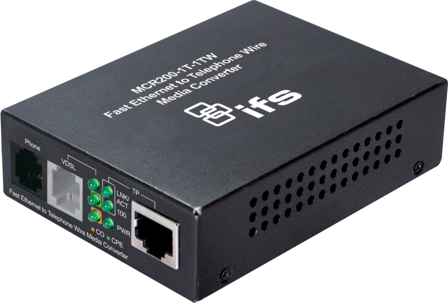 Interlogix MCR200-1T-1TW Ethernet over Telephone Wire Media Converter