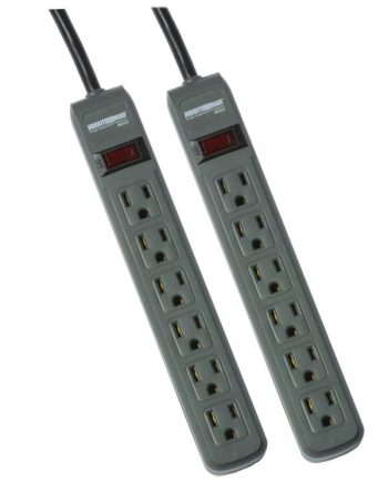 Minuteman MMS362P 6-Outlet Surge Suppressor “Twin Pack”