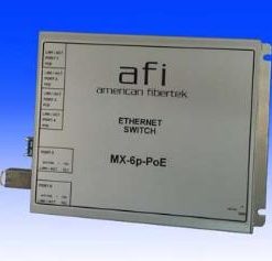 American Fibertek MX-6p-FX-PoE Unmanaged 6-Port Ethernet Switch, (4) 10/100 PoE af & (2) SFP 100 Ports, No PS, Module