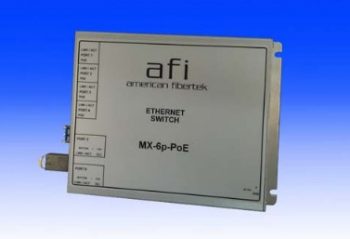 American Fibertek MXB-6p-FX-PoE Unmanaged 6-Port Ethernet Switch, (4) 10/100 PoE af & (2) SFP 100 Ports