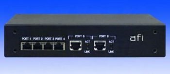 American Fibertek MXB-6p-PoE Unmanaged 6-Port Ethernet Switch, (4) 10/100 PoE af & (2) SFP 1000 Ports, Embedded Power Supply
