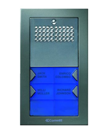 Comelit PA4S Powercom Audio Surface Mount 4 Push Button Entry Panel Kit