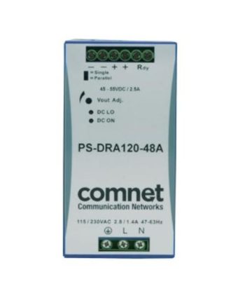 Comnet PS-DRA120-48A 48VDC 120Watt (2.5A) Industrial DIN Rail Mounting Power Supply