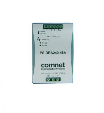 Comnet PS-DRA240-48A 48VDC 240Watt (5A) Industrial DIN Rail Mounting Power Supply