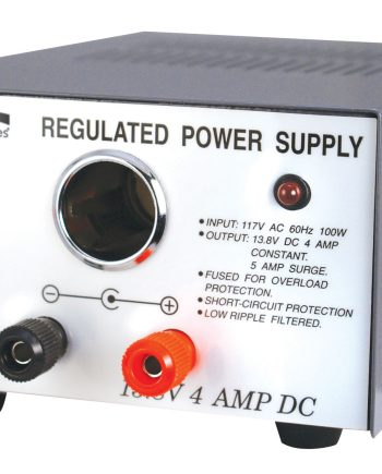 Speco PSR4C 4 Amp Regulated 12VDC Power Supply with Cigarette Lighter Adapter