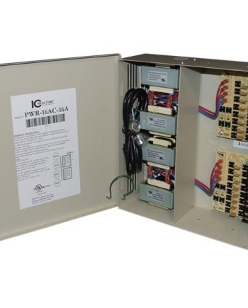ICRealtime PWR-16AC-16A 16 Channel 24V AC @ 16 amp UL Listed Power Distribution Box