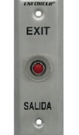 Seco-Larm SD-7101RAEX1Q Red Pushbutton On Stainless-Steel, Slimline Face Plate