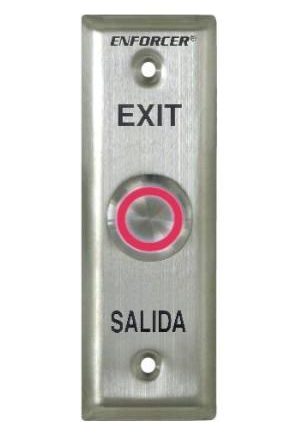 Seco-Larm SD-7175SGEX1Q Vandal-Resistant, 1″ Diameter, Illuminated, Momentary Pushbutton On Slimline Plate