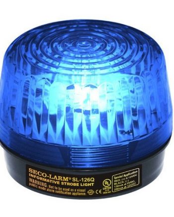 Seco-Larm SL-126-A24Q-B 6~24 VDC (2-wire connection) Strobe Light, Blue lens