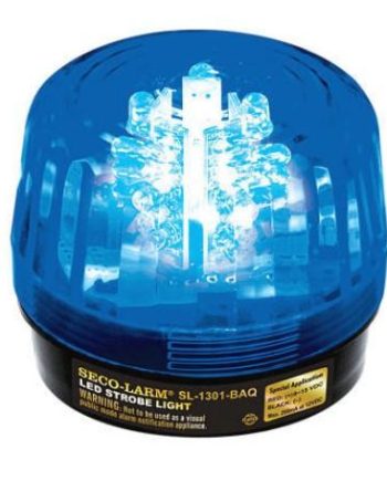 Seco-Larm SL-1301-BAQ-B 9~15 VDC LED Strobe Light, Blue lens