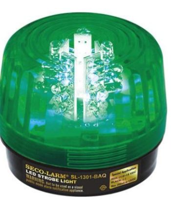 Seco-Larm SL-1301-BAQ-G 9~15 VDC LED Strobe Light, Green lens