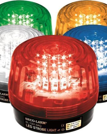 Seco-Larm SL-1301-SAQ/R 10 LED Strips (54 LEDs), 100dB Siren, Indoor/Outdoor, Red Lens