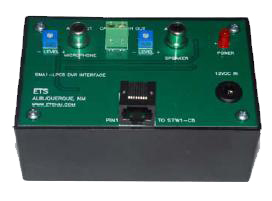 ETS, SMA1-LP-C5, Microphone, 2 Watt Speaker Amplifier Interface With CAT5 Main Cable Run Connector