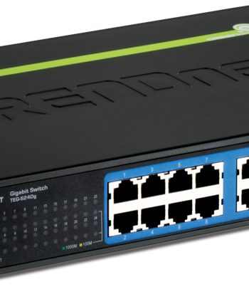 TRENDnet TEG-S24Dg 24-Port Gigabit GREENnet Switch, Metal Desktop with Internal Power