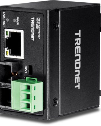 TRENDnet TI-F10SC Hardened Industrial 100Base-FX Multi-Mode SC Fiber Converter