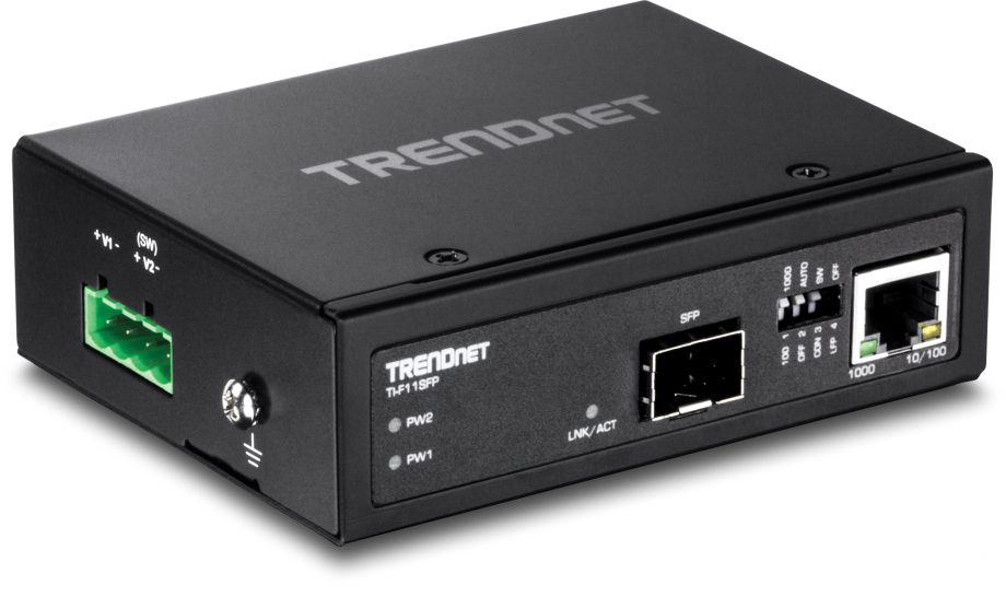 TRENDnet TI-F11SFP Hardened Industrial 100/1000Base-T to SFP Media Converter