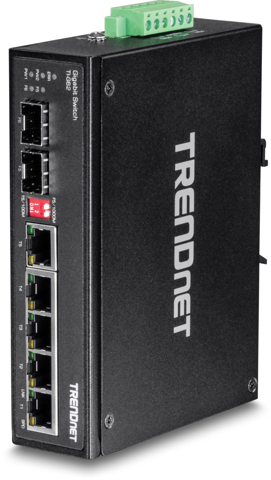 TRENDnet TI-G62 6-Port Hardened Industrial Gigabit DIN-Rail Switch