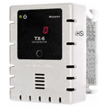 Macurco TX-6-HS WHITE Hydrogen Sulfide Fixed Gas Detector Controller Transducer, White Housing