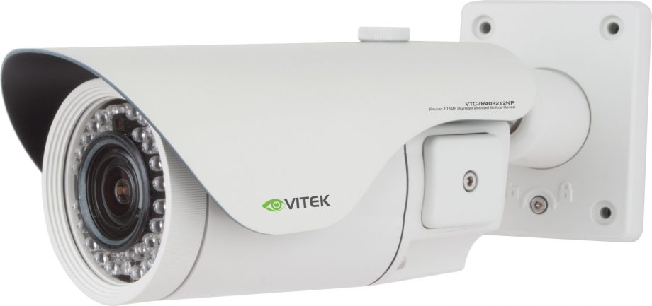Vitek VTC-IR403-212NP 3.15 MegaPixel Virtuoso Series Vandal Resistant WDR IP Bullet Camera with 40 IR LEDs