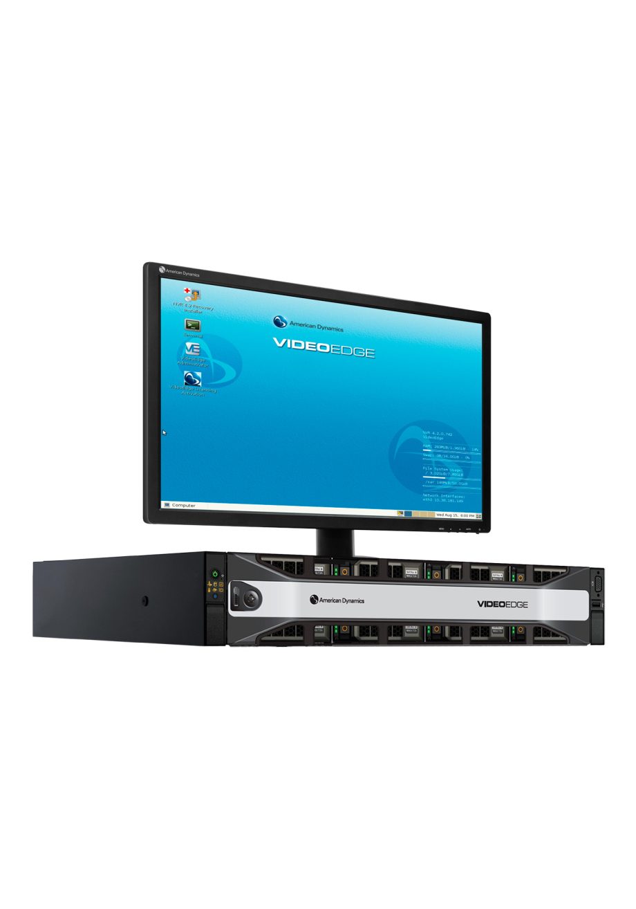 American Dynamics ADVER18R5N2G 64 Channels VideoEdge 2U Network Video Recorder, 18TB RAID 5, 4 NIC, Redundant Power Supply