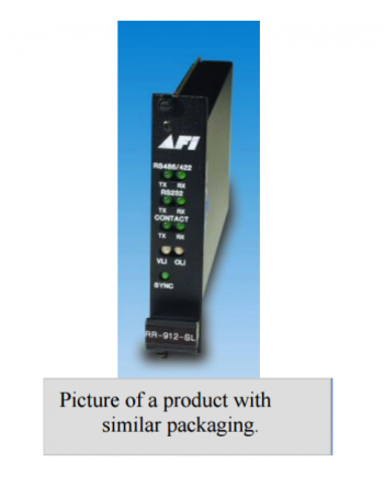 American Fibertek RT-91P58C-SL 1 Fiber 10 Bit Video/MPD Data & Audio Rack Card, Singlemode