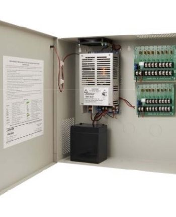 Securitron AQU128-16C 8 Amp, 12 VDC Power Supply with Enclosure, 16 PTC Outputs