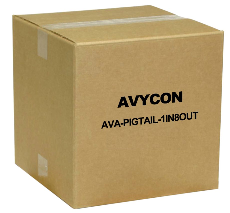Avycon AVA-PIGTAIL-1IN8OUT DC Male Pigtail with 1 Input / 8 Output