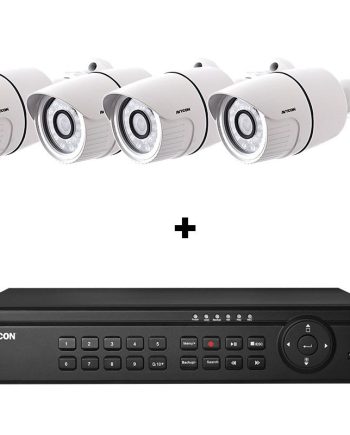 Avycon AVK-HN41B4-2T 4 Channel NVR, 2TB with 4 x 4MP H.265 Outdoor Bullet Cameras