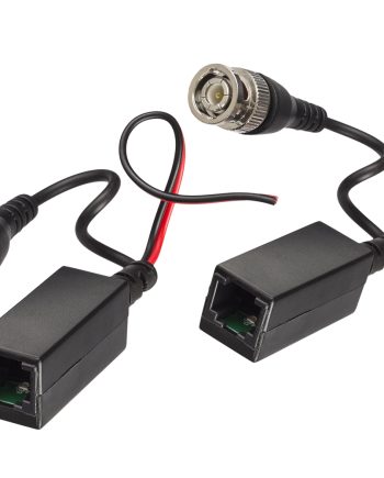 GEM BLN-PVRJ452 CCTV Balun BNC Male with Power Lead all Pigtailed to RJ45 Female, Pair