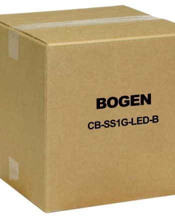 Bogen CB-SS1G-LED-B Call-In Button with Illuminated Led Ring, Momentary, 1G Stainless Steel, Blue