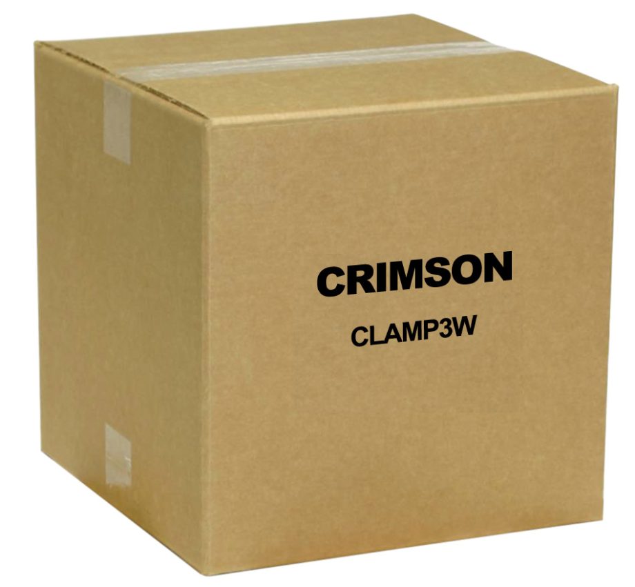 Crimson CLAMP3W Clamp Attaches to Unistrut, Pipe or any Round or Rectangular Structure up to 3.5″ in Diameter, White