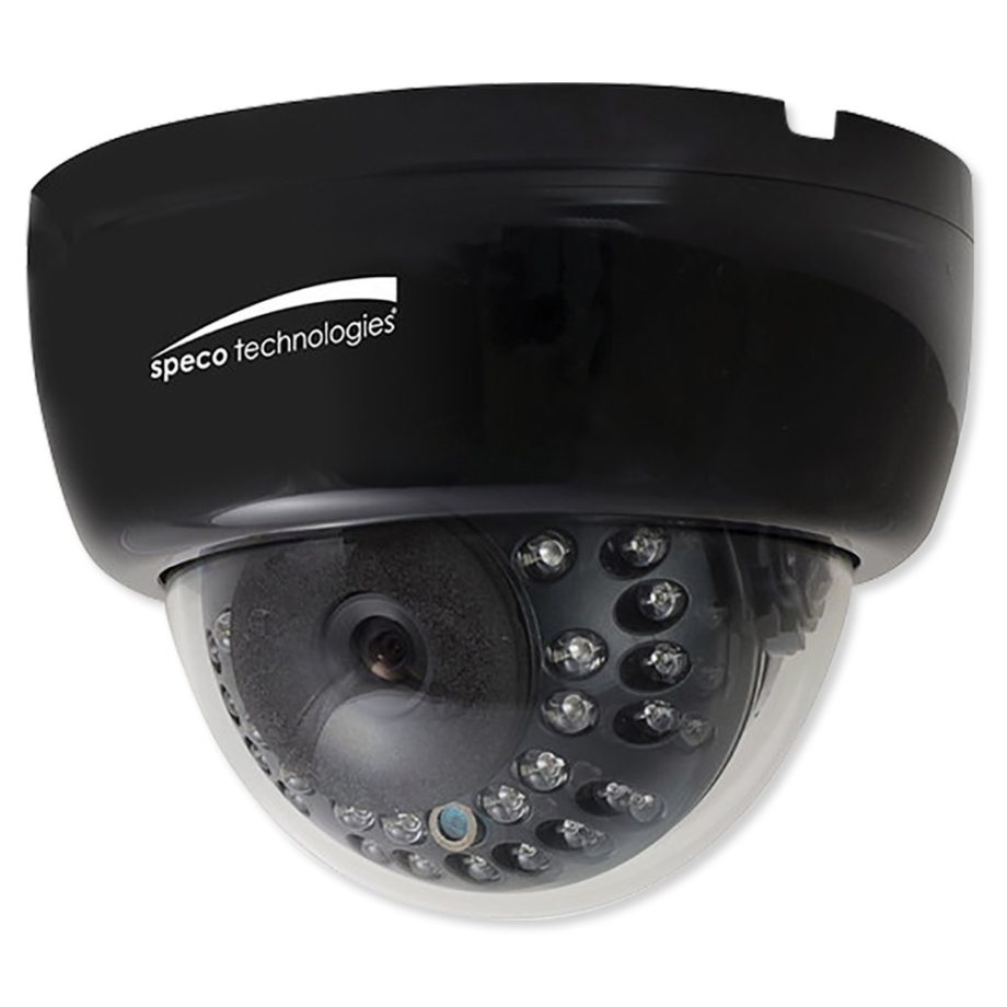 Speco CLED32DTB 1080p HD-TVI IR Indoor Dome Camera, 2.8-12mm Lens, Black Housing