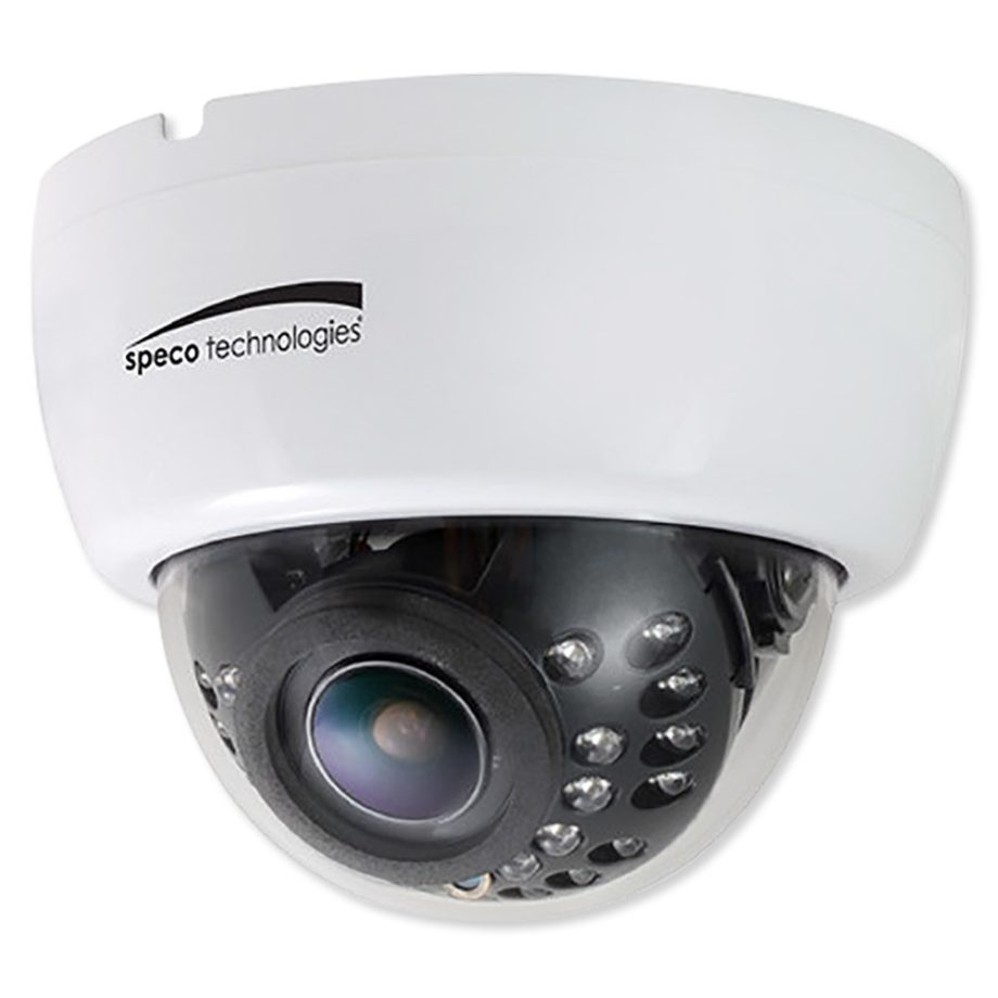 Speco CLED32DTW 1080p HD-TVI IR Indoor Dome Camera, 2.8-12mm Lens, White Housing