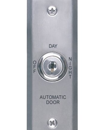 Camden Door Controls CM-170-20 Key Switch with Stainless Steel (narrow stile) Faceplate, 2 Position Switch, Momentary, ‘Off’/’Open’