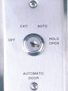 Camden Door Controls CM-180-24 Key Switch with Stainless Steel (Single Gang) Faceplate, 4 Position Switch, Maintained, ‘Off’/’Exit’/’Auto’/’Hold Open’