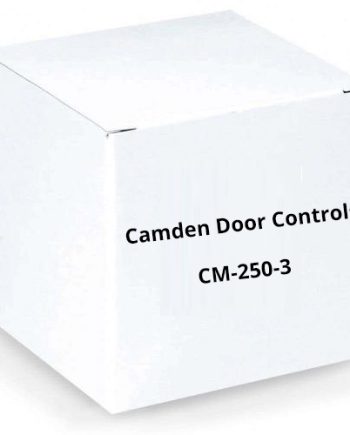 Camden Door Controls CM-250-3 Switch with Narrow Faceplate, ‘PUSH TO OPEN’, Black Graphics