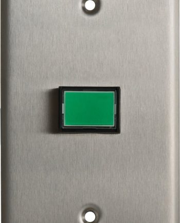 Camden Door Controls CM-300-R Rectangular LED Illuminated Exit Switch, Blank Faceplate, Red Button
