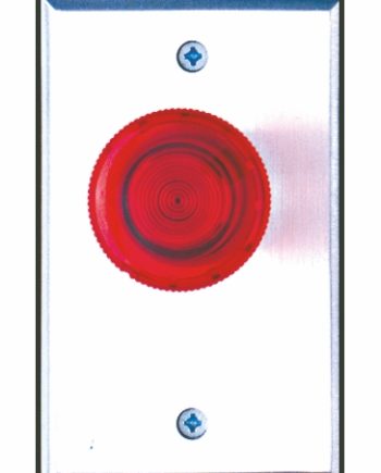 Camden Door Controls CM-3100-R Spring Return Illuminated Mushroom Pushbutton, N/O, Momentary, Red Button