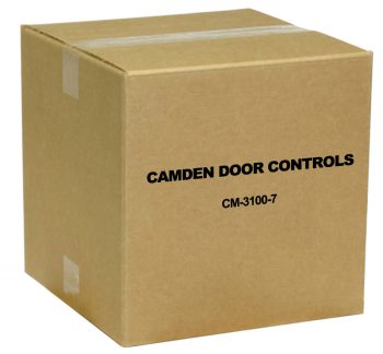 Camden Door Controls CM-3100-7 Narrow Faceplate, Spring Return Button, N/O, Momentary, ‘PUSH TO EXIT’, Black Text