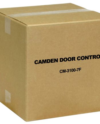 Camden Door Controls CM-3100-7F Narrow Faceplate, Spring Return Button, N/O, Momentary, ‘POUSSEZ POUR SORTIR’, Black