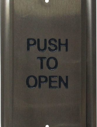 Camden Door Controls CM-35 4-1/2″ x 2″ (114mm x 50.8mm) Single Gang Push Plate Switch, Vertical Mounting